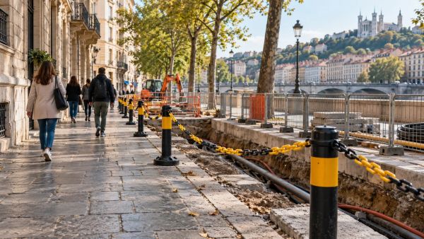 Les avantages d'une chaîne de délimitation pour la sécurité chantier
