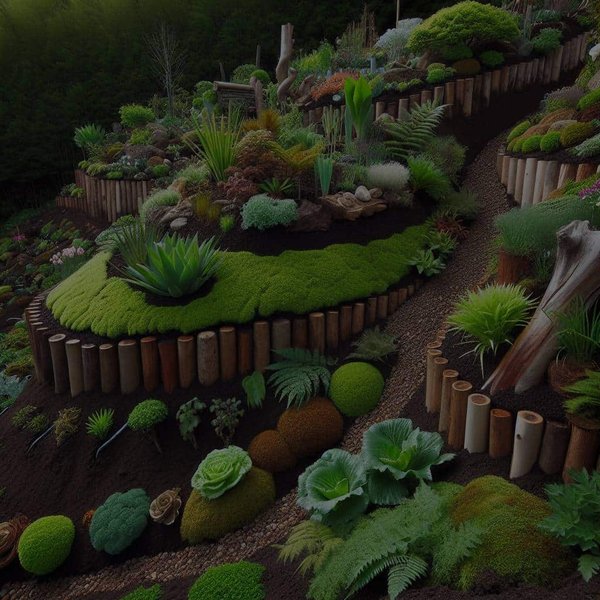 Quelles techniques de jardinage permettent de lutter contre l'érosion du sol dans un jardin en pente ?