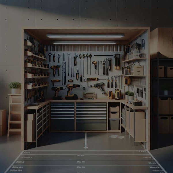 Comment intégrer un espace de rangement pour outils de bricolage dans un garage compact ?