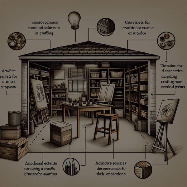 Quels sont les critères pour l'aménagement d'un garage en atelier d'artiste ?