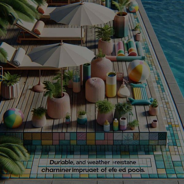 Comment réaliser une décoration de bord de piscine résistante au chlore et aux intempéries ?